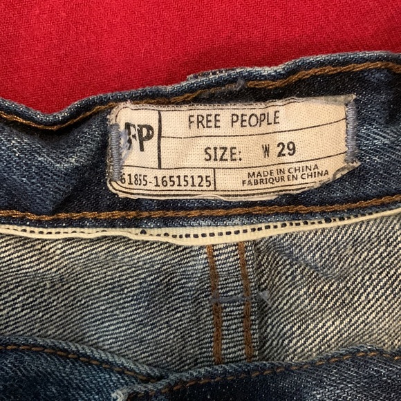 Free People Cropped Raw Hem Flared Jeans 29 - Picture 4 of 8